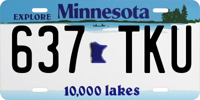 MN license plate 637TKU