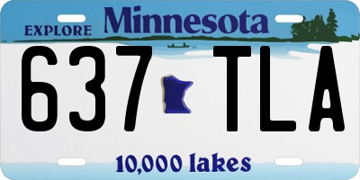MN license plate 637TLA