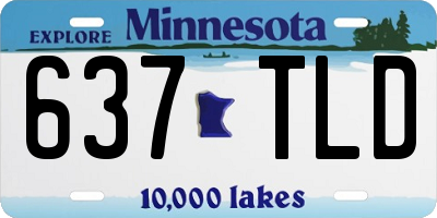 MN license plate 637TLD