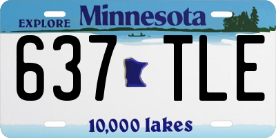 MN license plate 637TLE