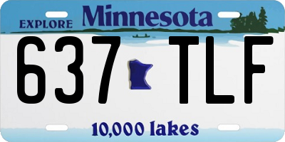 MN license plate 637TLF