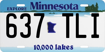 MN license plate 637TLI
