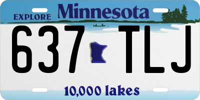 MN license plate 637TLJ