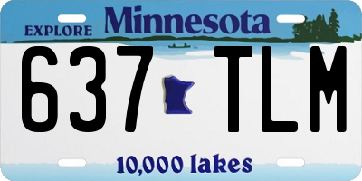MN license plate 637TLM