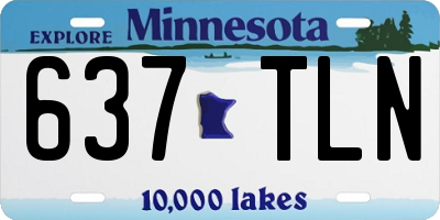 MN license plate 637TLN