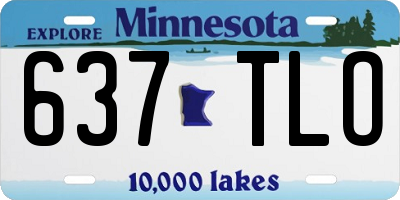 MN license plate 637TLO