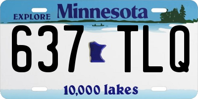 MN license plate 637TLQ