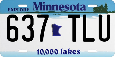 MN license plate 637TLU