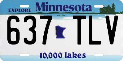 MN license plate 637TLV
