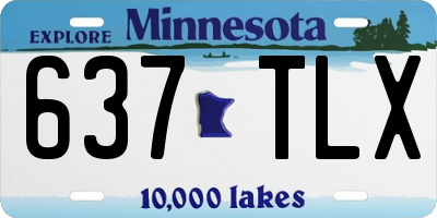 MN license plate 637TLX