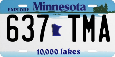 MN license plate 637TMA