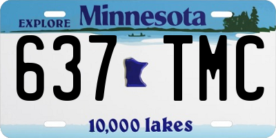 MN license plate 637TMC