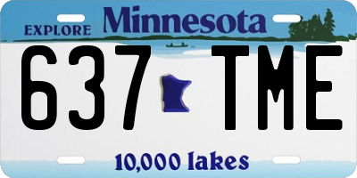 MN license plate 637TME