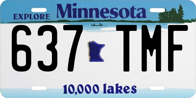 MN license plate 637TMF