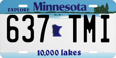 MN license plate 637TMI