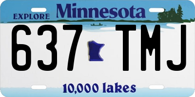 MN license plate 637TMJ