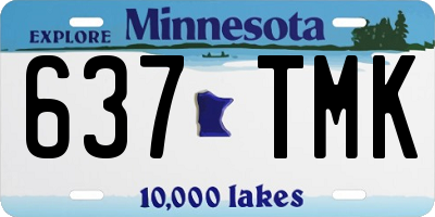 MN license plate 637TMK