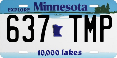 MN license plate 637TMP