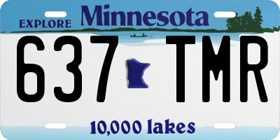 MN license plate 637TMR