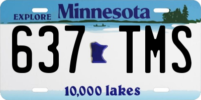 MN license plate 637TMS