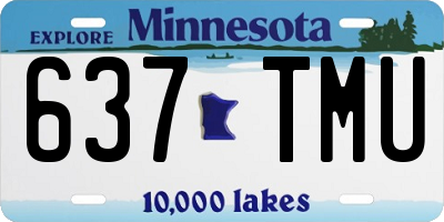 MN license plate 637TMU