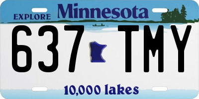 MN license plate 637TMY