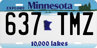 MN license plate 637TMZ