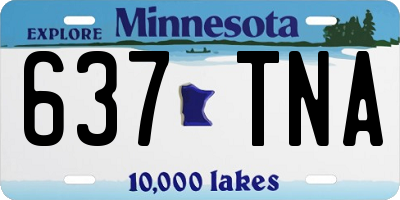MN license plate 637TNA