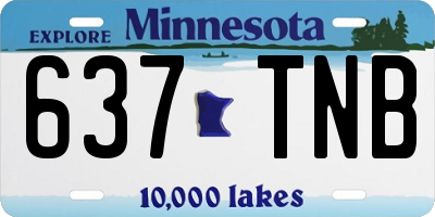 MN license plate 637TNB