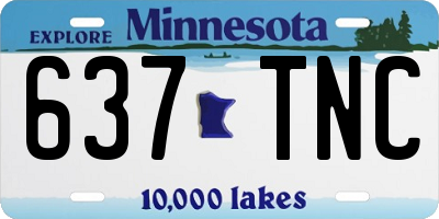 MN license plate 637TNC