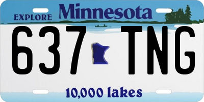 MN license plate 637TNG
