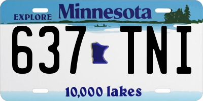 MN license plate 637TNI