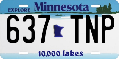 MN license plate 637TNP