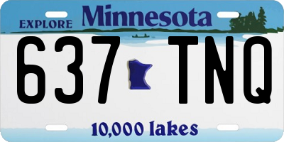 MN license plate 637TNQ