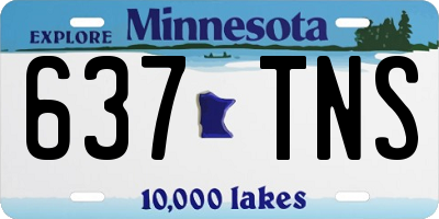 MN license plate 637TNS