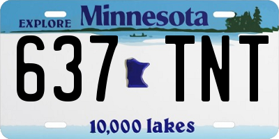 MN license plate 637TNT
