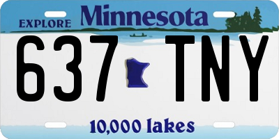 MN license plate 637TNY