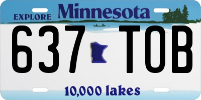 MN license plate 637TOB