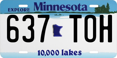 MN license plate 637TOH