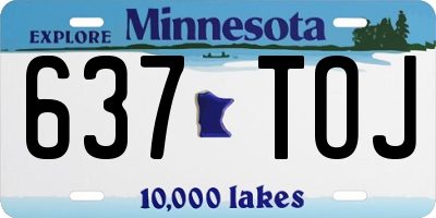 MN license plate 637TOJ