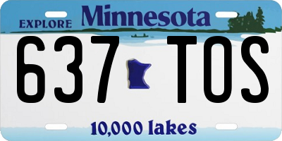 MN license plate 637TOS