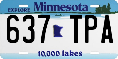 MN license plate 637TPA