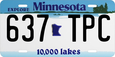 MN license plate 637TPC