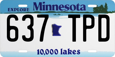 MN license plate 637TPD