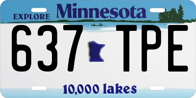 MN license plate 637TPE