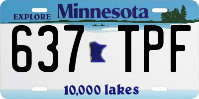 MN license plate 637TPF