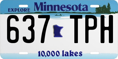 MN license plate 637TPH