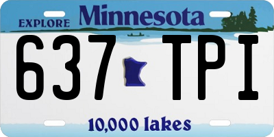 MN license plate 637TPI