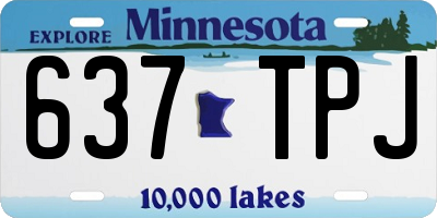 MN license plate 637TPJ