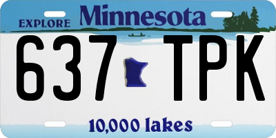 MN license plate 637TPK